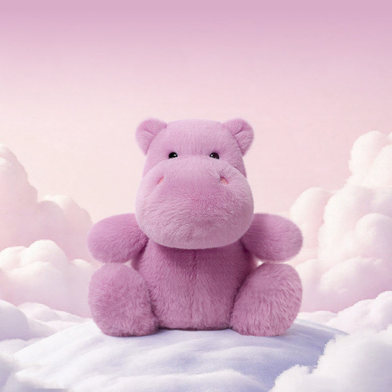 Chubby Pink Hippo Plush Toy