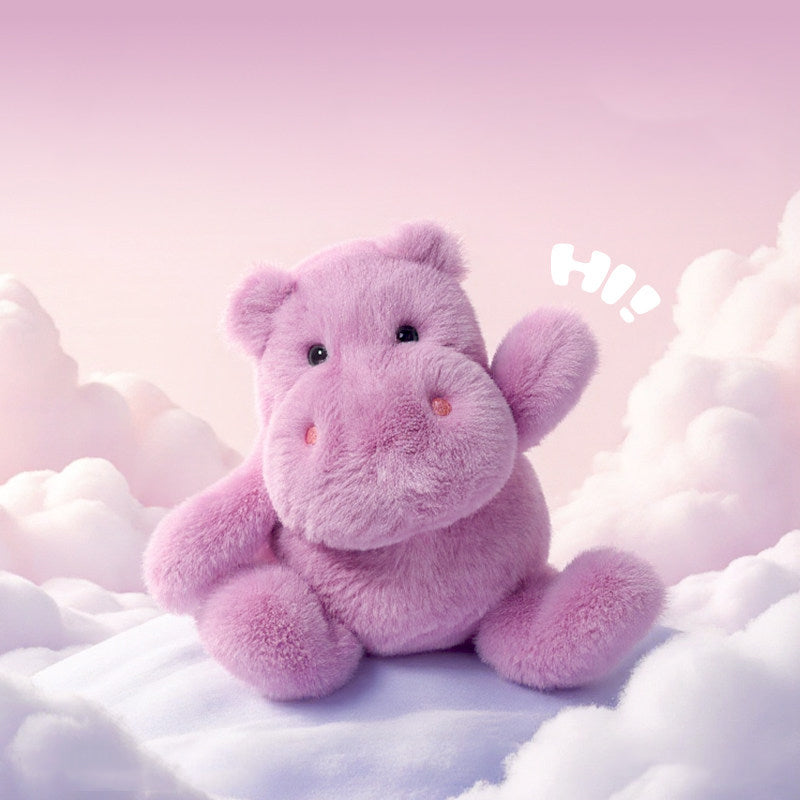 Chubby Pink Hippo Plush Toy