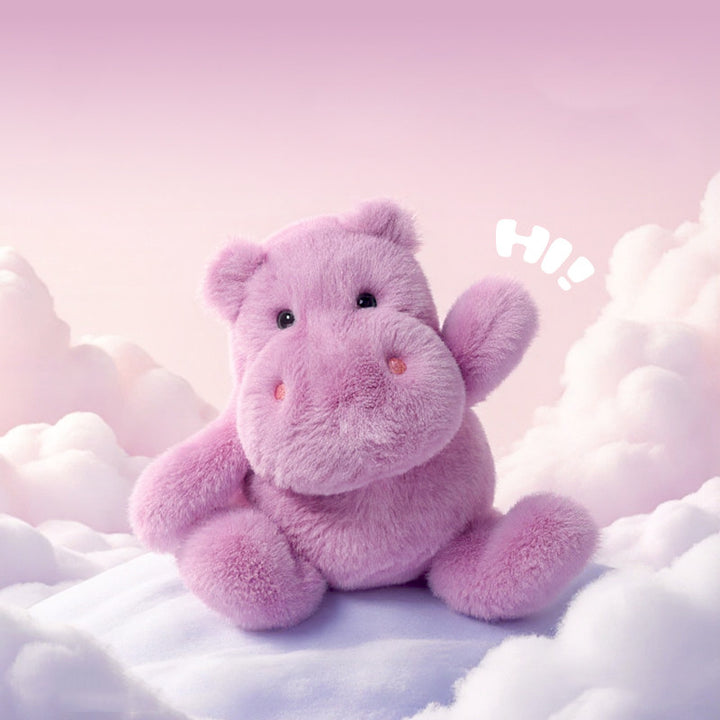 Chubby Pink Hippo Plush Toy