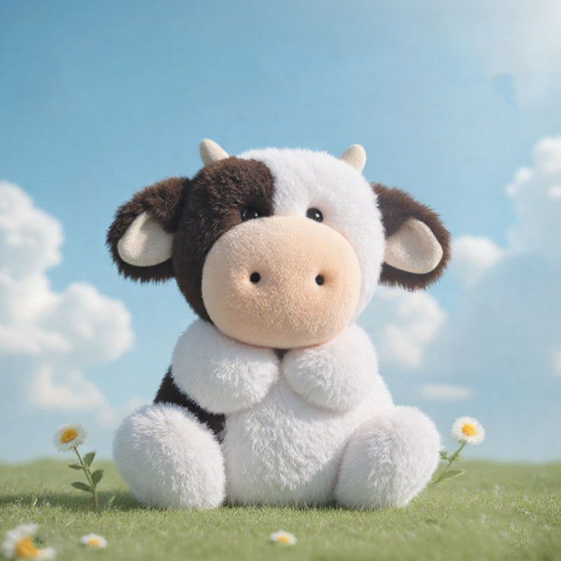 Sitting Cow Plush Toy