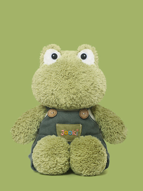 Frog Plush Toy in Overalls