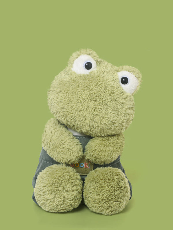 Frog Plush Toy in Overalls