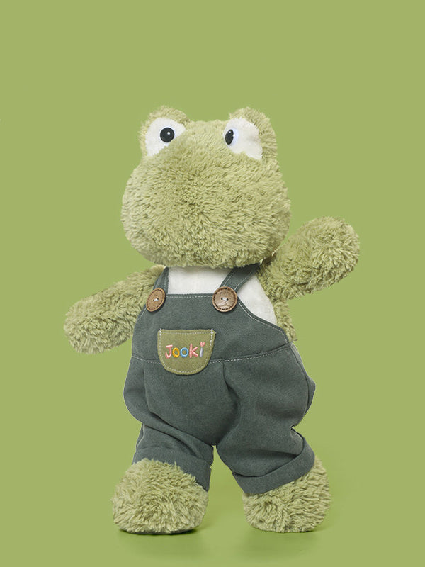 Frog Plush Toy in Overalls