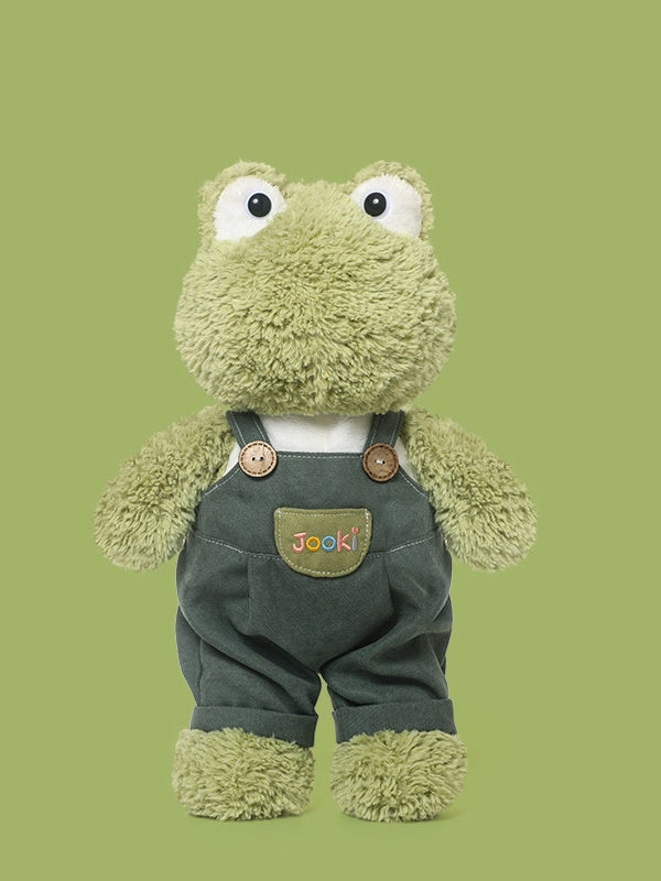 Frog Plush Toy in Overalls