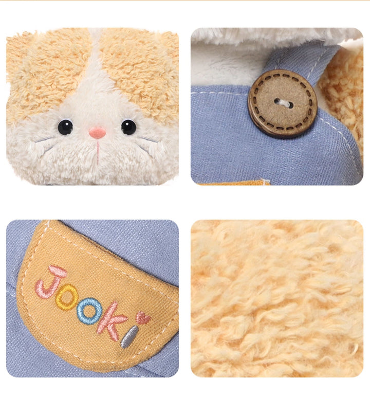 Cat Plush Toy in Overalls
