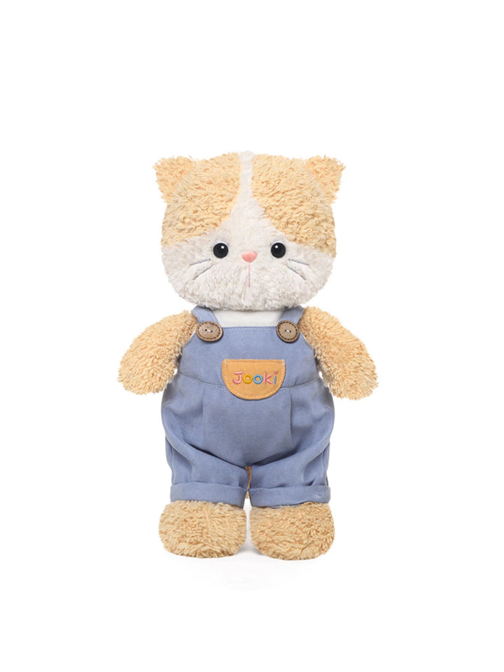 Cat Plush Toy in Overalls