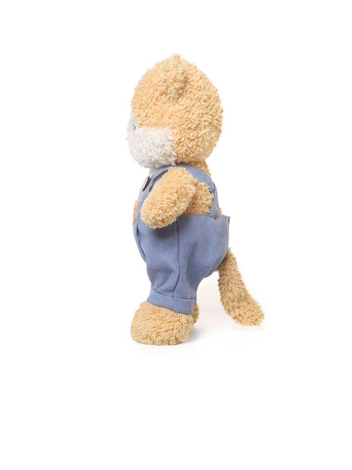 Cat Plush Toy in Overalls