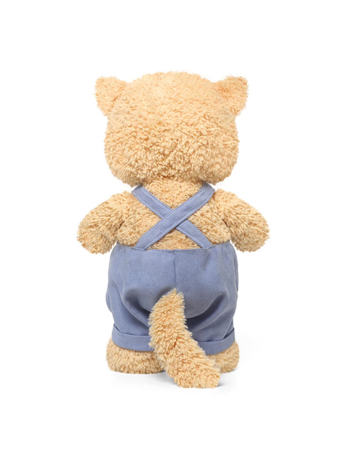 Cat Plush Toy in Overalls
