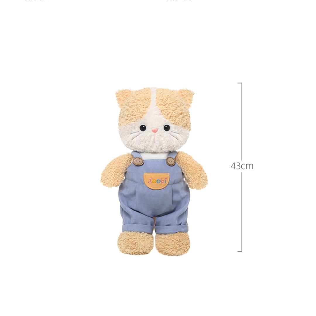 Cat Plush Toy in Overalls