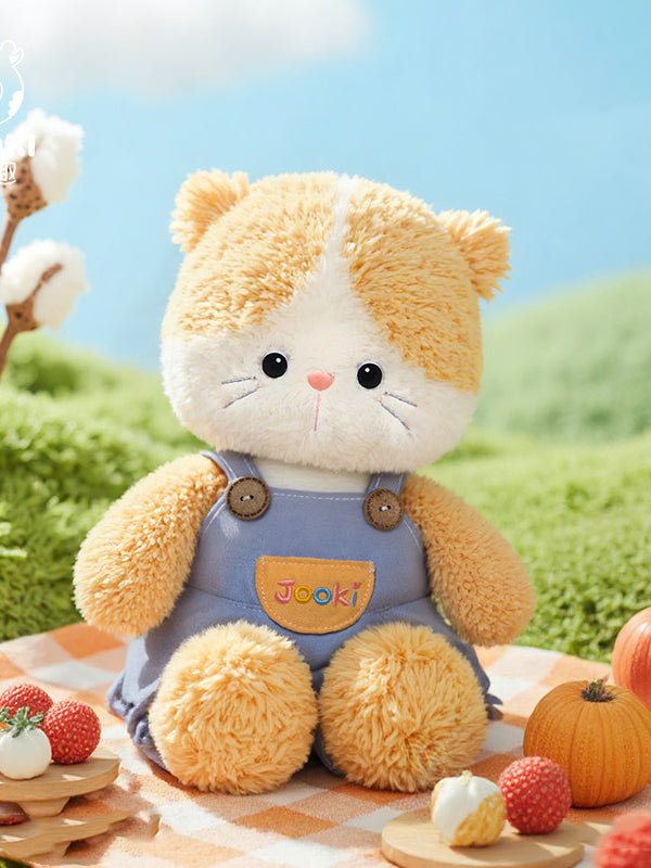 Cat Plush Toy in Overalls