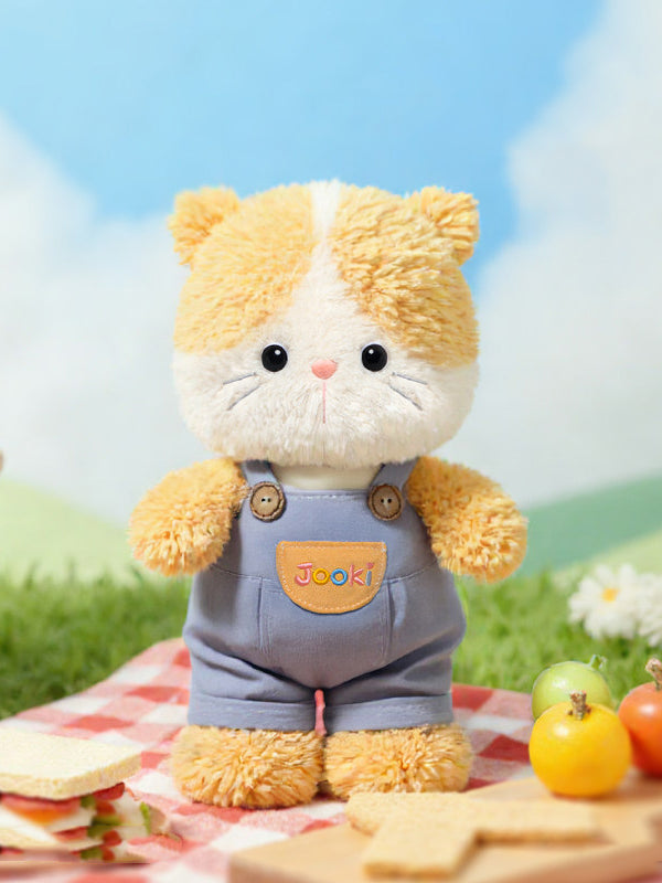 Cat Plush Toy in Overalls