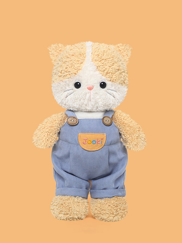 Cat Plush Toy in Overalls
