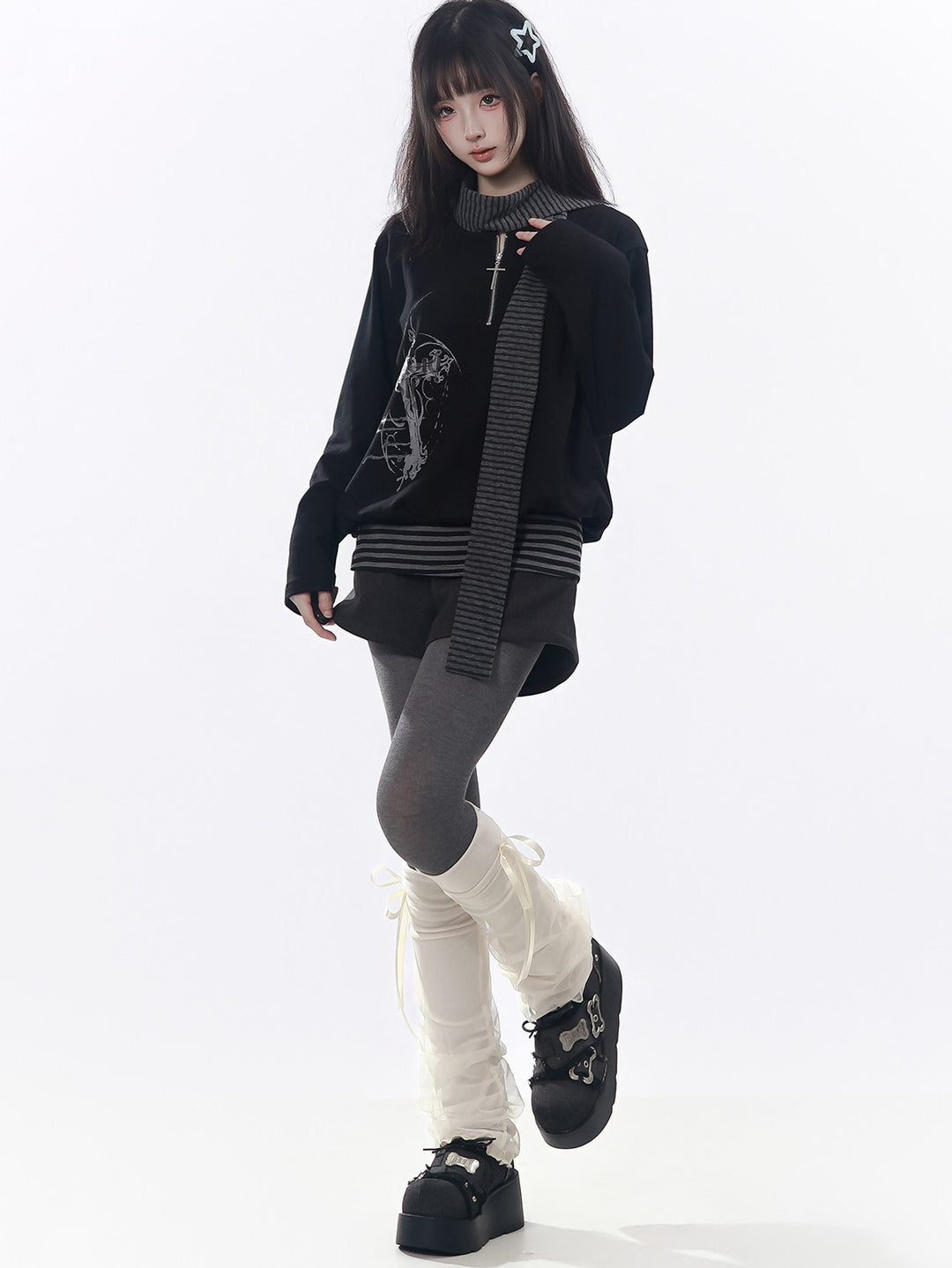 Paneled Decorative Leg Warmers