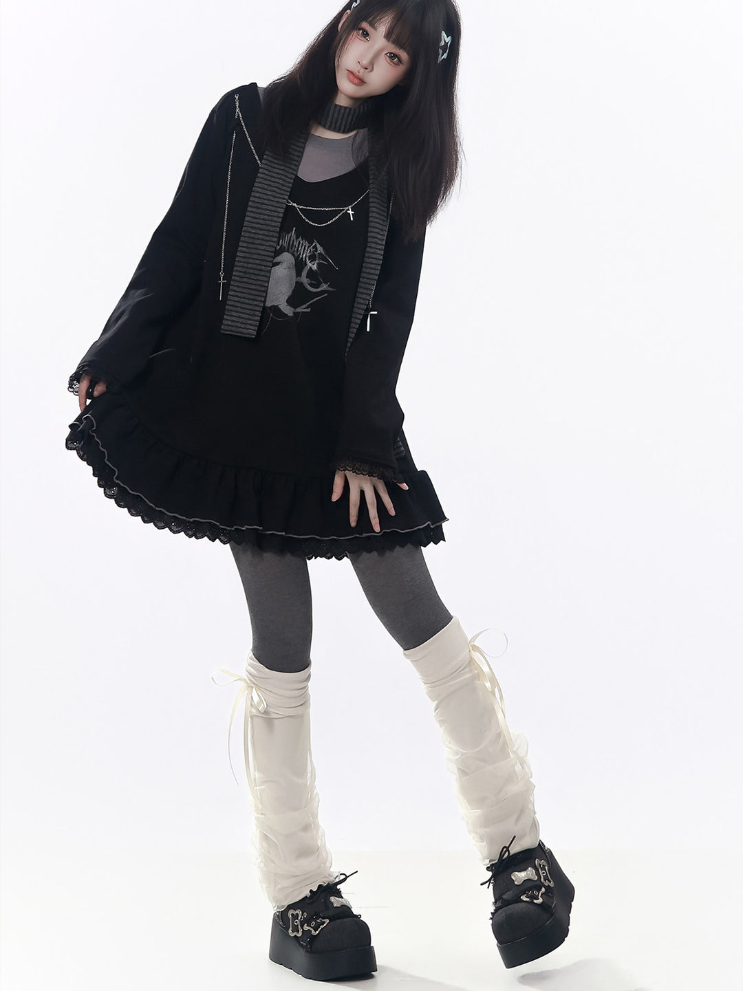 Paneled Decorative Leg Warmers