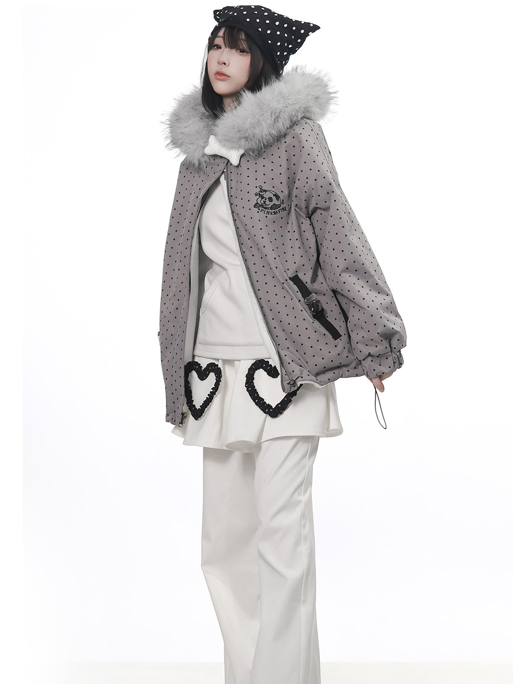 Reversible Polka Dot Plush Jacket