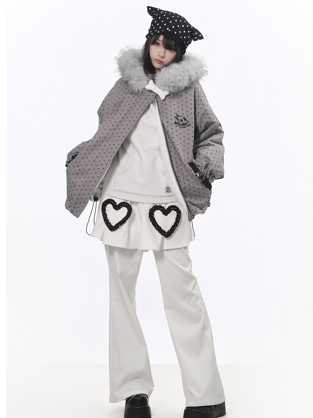 White Full-Length Flare Pants