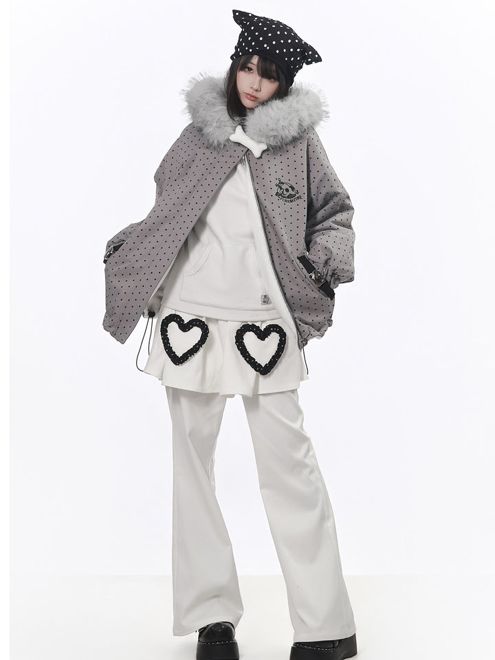 White Full-Length Flare Pants