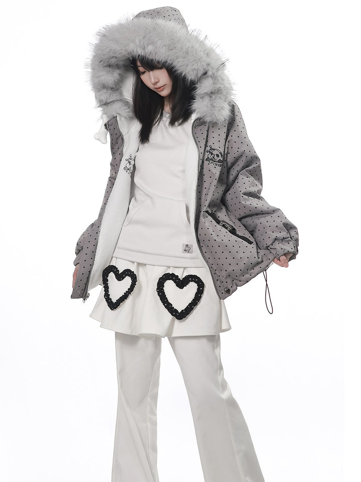 White Full-Length Flare Pants