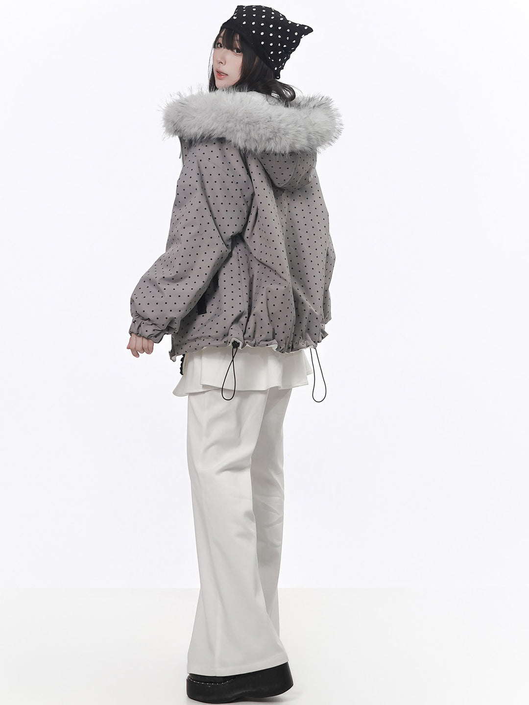 White Full-Length Flare Pants