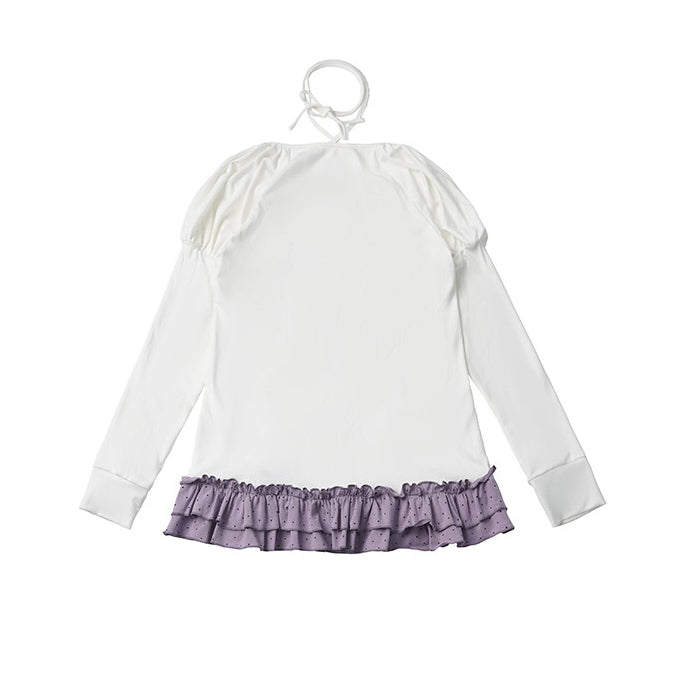 Coquette Ruffle Hem Tunic Top