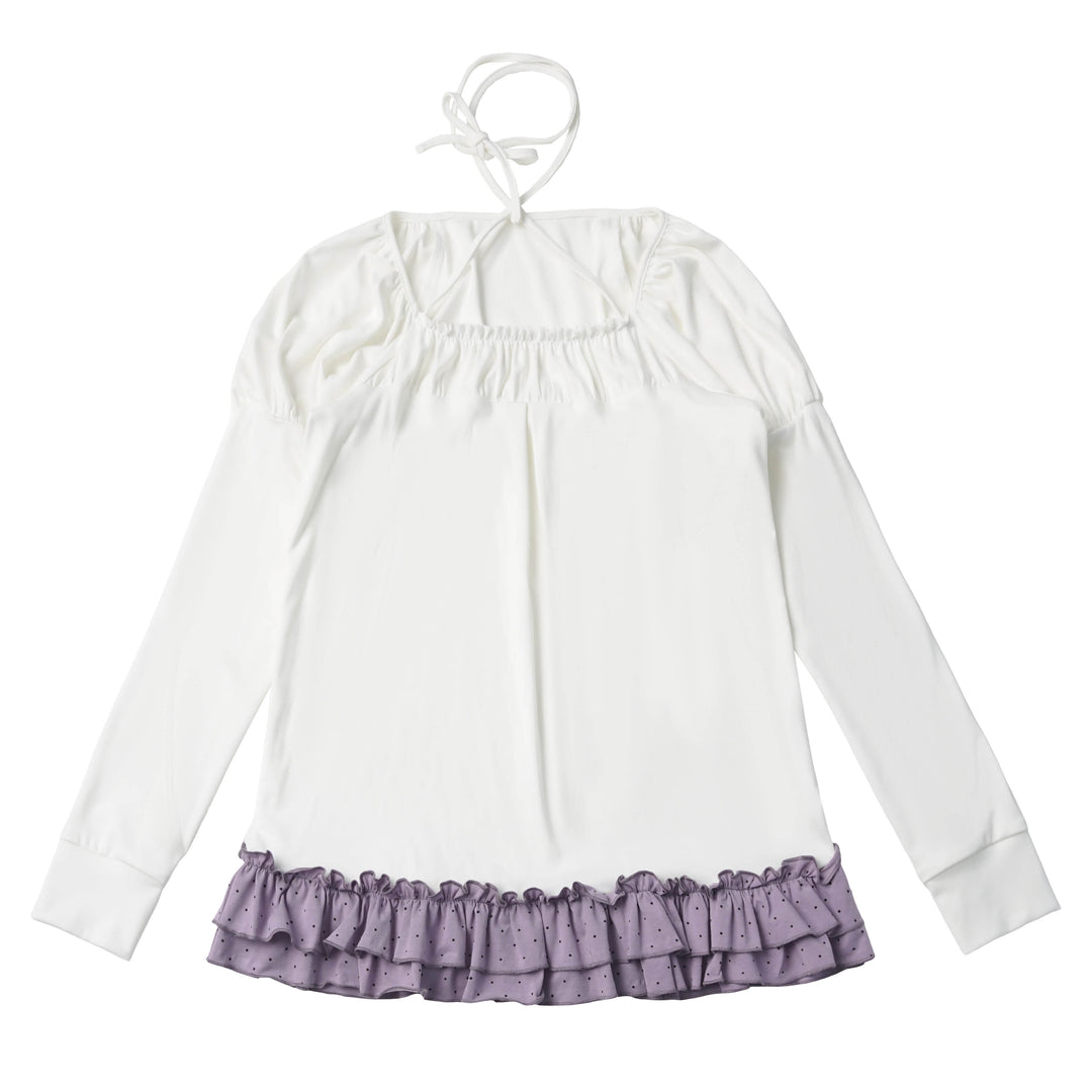 Coquette Ruffle Hem Tunic Top