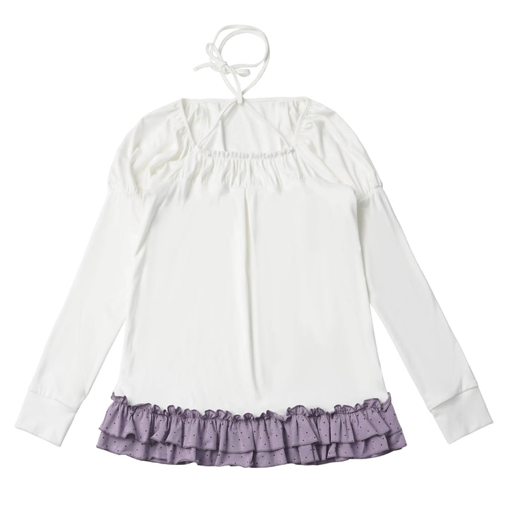 Coquette Ruffle Hem Tunic Top