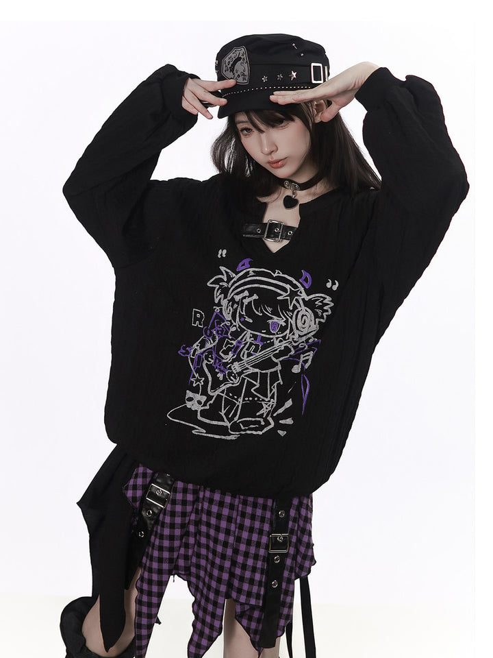 Gothic Plaid Handkerchief Mini Skirt