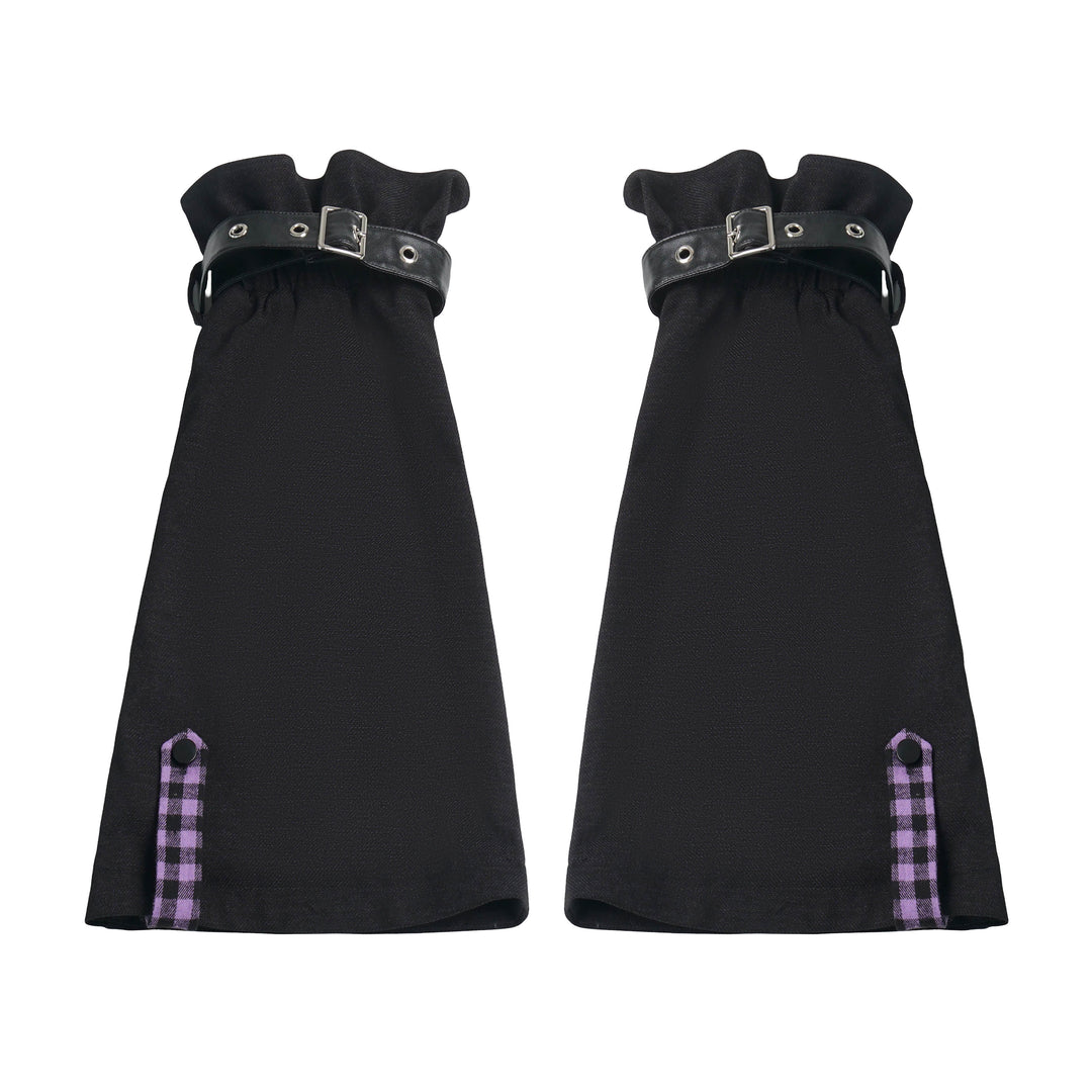 Gothic Plaid Buckle Leg Warmers
