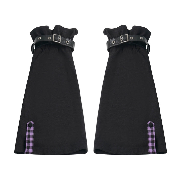 Gothic Plaid Buckle Leg Warmers
