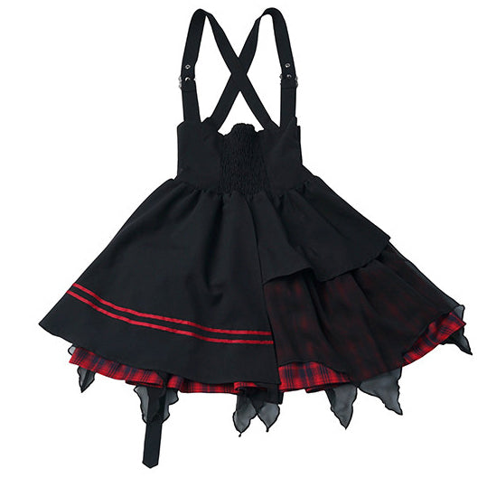 Gothic Lace-Up Suspender Dress