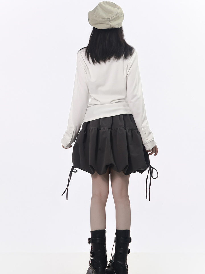 Kawaii Mouse Graphic Long Sleeve Top