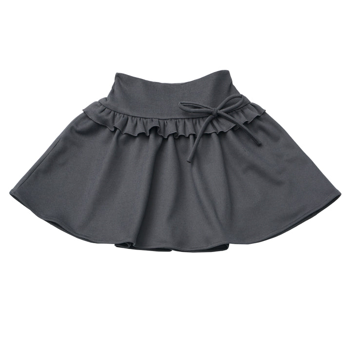 Preppy Bow Ruffle Mini Skirt