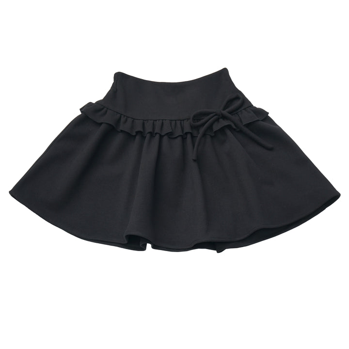 Preppy Bow Ruffle Mini Skirt