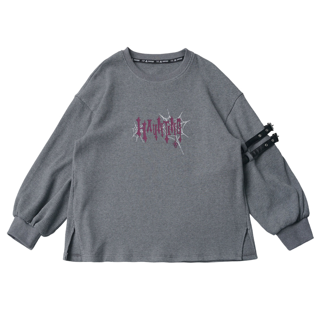 Gothic Spiderweb Graphic Sweatshirt