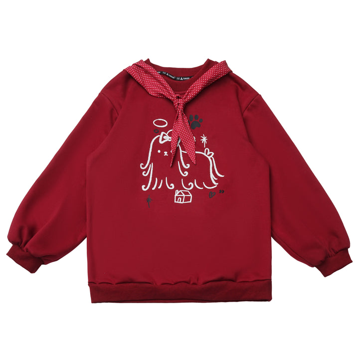 Burgundy Angel Dog Sweatshirt