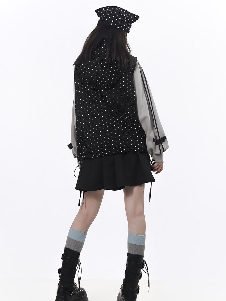Star-Stud Bow Mini Skirt