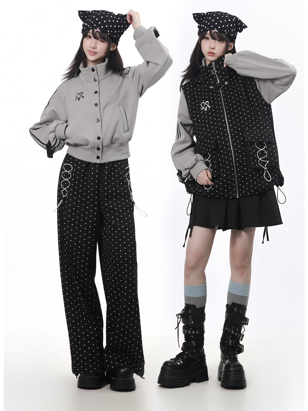 Buckle Sleeve Cropped Track Jacket