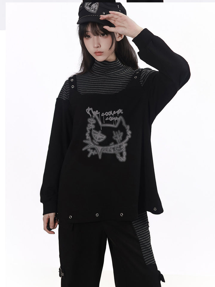 Grunge Buckle Wide Leg Cargo Pants