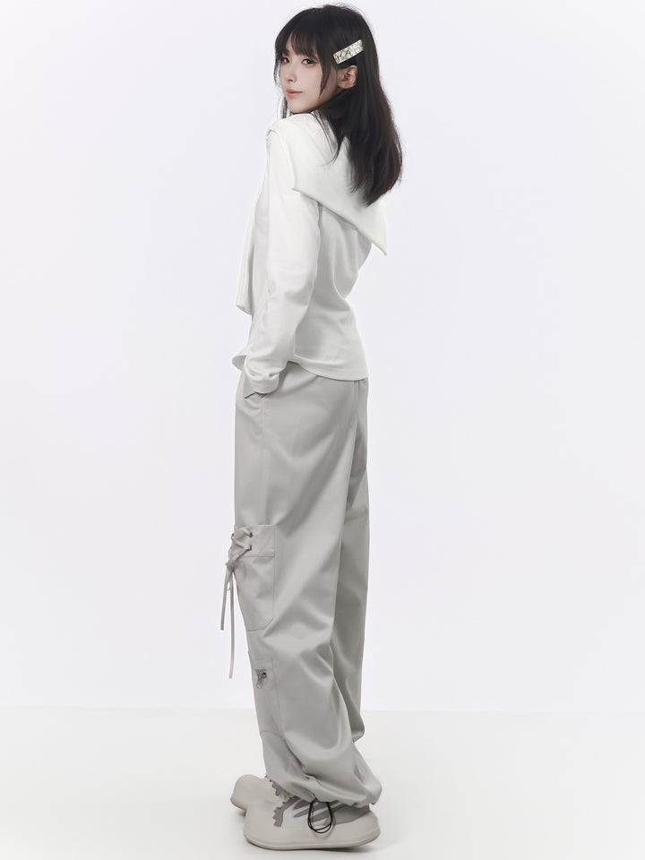 Balletcore Lace-Up Cargo Pants