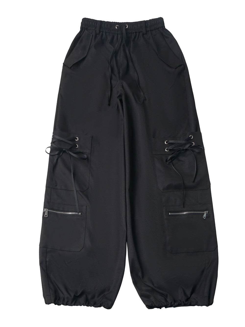 Balletcore Lace-Up Cargo Pants