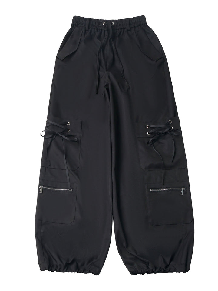 Balletcore Lace-Up Cargo Pants