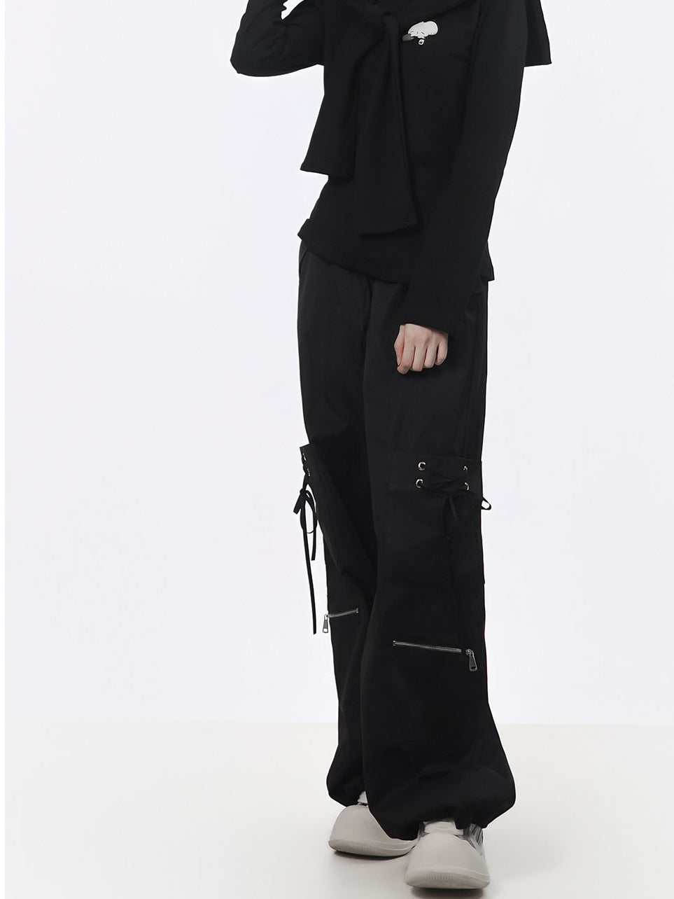 Balletcore Lace-Up Cargo Pants