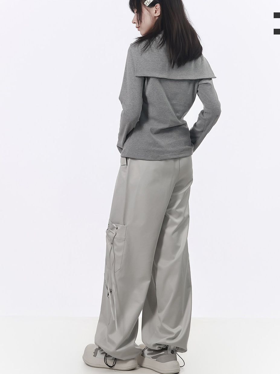 Balletcore Lace-Up Cargo Pants