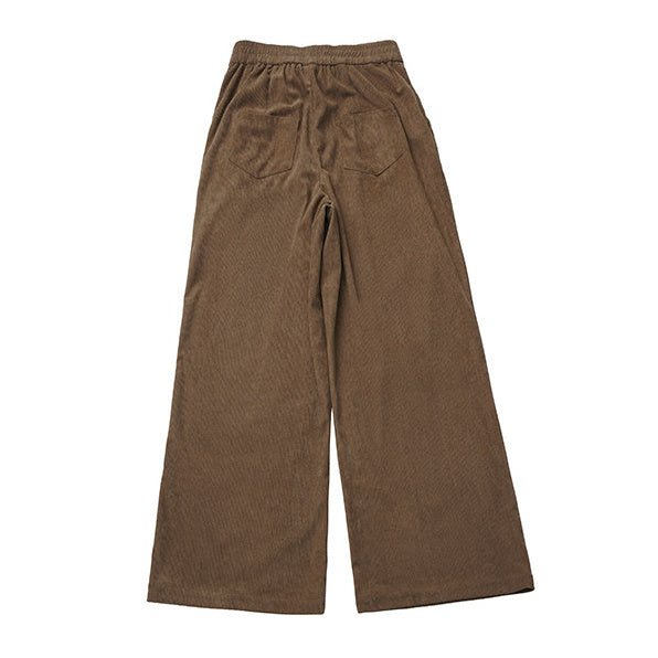 Belted Corduroy Wide Leg Pants