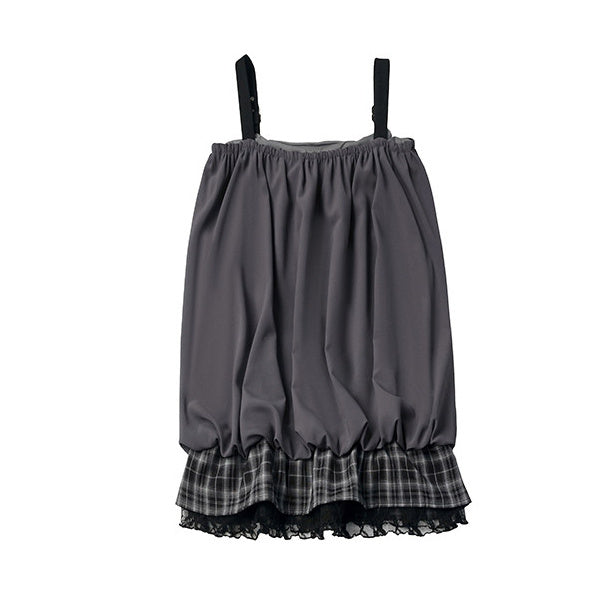 Gothic Buckle Bubble Mini Dress