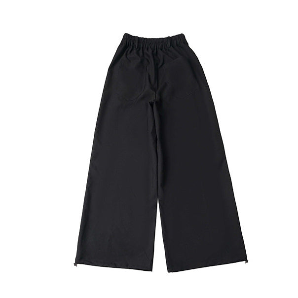 Grunge Plaid Panel Wide Leg Pants