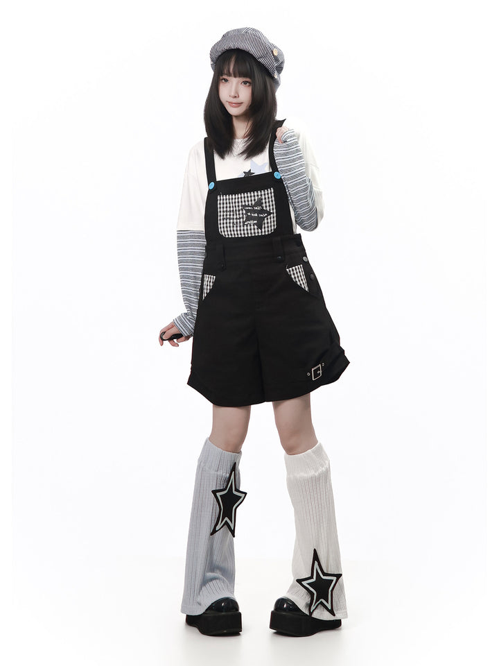 Star Clock Faux-Layered T-Shirt