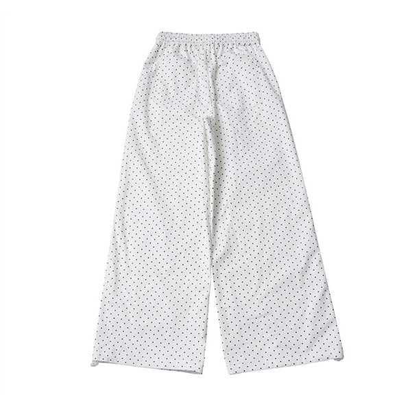 Star Patch Polka Dot Wide Leg Pants