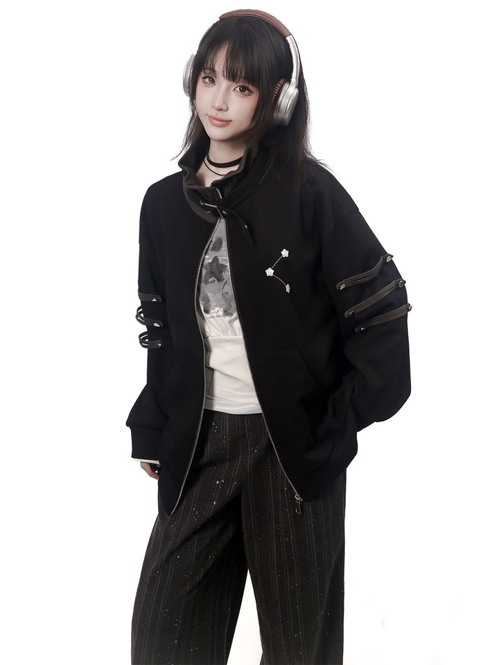 Gothic Constellation Zip-Up Jacket