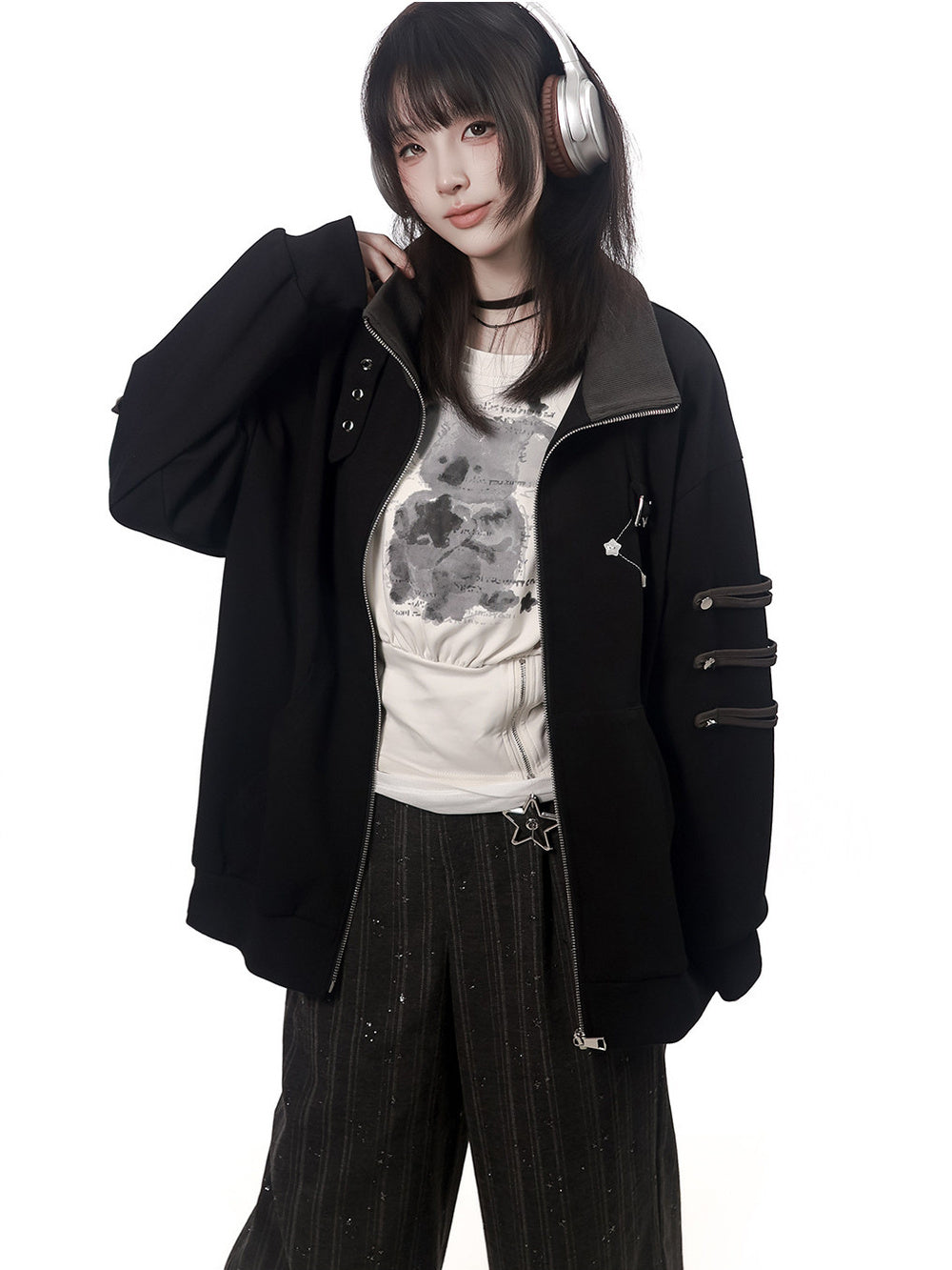 Gothic Constellation Zip-Up Jacket